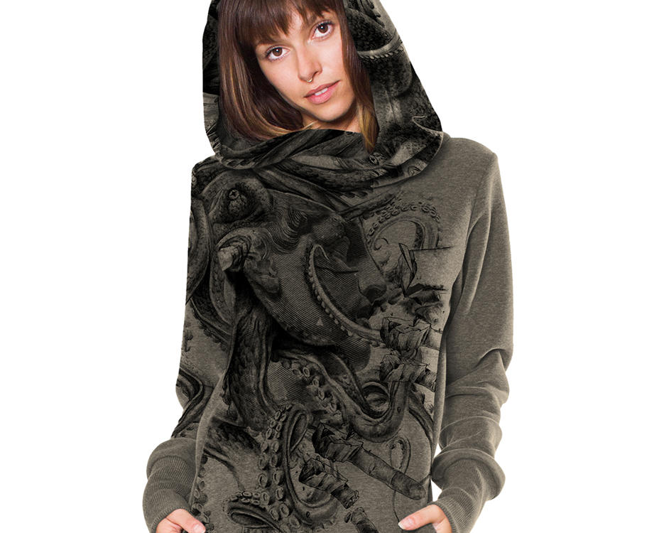 women Beige alternative hoodie